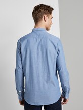 Strukturiertes Hemd mit Brusttasche - Männer - blue white rhomb structure Strukturiertes Hemd mit Brusttasche - Männer - blue white rhomb structure - 2 - TOM TAILOR Denim