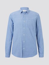 Strukturiertes Hemd mit Brusttasche - Männer - blue white rhomb structure Strukturiertes Hemd mit Brusttasche - Männer - blue white rhomb structure - 7 - TOM TAILOR Denim