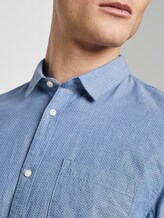 Strukturiertes Hemd mit Brusttasche - Männer - blue white rhomb structure Strukturiertes Hemd mit Brusttasche - Männer - blue white rhomb structure - 9 - TOM TAILOR Denim
