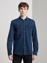 Jeanshemd mit Brusttaschen - Männer - dark stone wash denim Jeanshemd mit Brusttaschen - Männer - dark stone wash denim - 1 - TOM TAILOR Denim