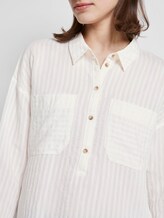 Oversized tunic with pockets - Women - Gardenia White Oversized tunic with pockets - Women - Gardenia White - 9 - TOM TAILOR Denim