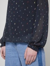 Chiffon Bluse mit Raffungen - Frauen - navy minimal print Chiffon Bluse mit Raffungen - Frauen - navy minimal print - 10 - TOM TAILOR Denim
