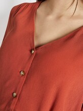 Bluse mit Taillen-Detail - Frauen - fox orange Bluse mit Taillen-Detail - Frauen - fox orange - 9 - TOM TAILOR Denim