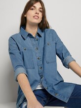 Oversize Jeanshemd - Frauen - Used Mid Stone Blue Denim Oversize Jeanshemd - Frauen - Used Mid Stone Blue Denim - 5 - TOM TAILOR Denim