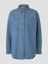 Oversize Jeanshemd - Frauen - Used Mid Stone Blue Denim Oversize Jeanshemd - Frauen - Used Mid Stone Blue Denim - 7 - TOM TAILOR Denim