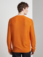 Strickpullover mit Rundhalsausschnitt - Männer - perfect orange Strickpullover mit Rundhalsausschnitt - Männer - perfect orange - 2 - TOM TAILOR Denim