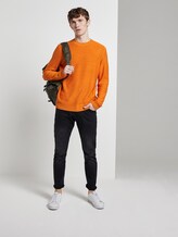 Strickpullover mit Rundhalsausschnitt - Männer - perfect orange Strickpullover mit Rundhalsausschnitt - Männer - perfect orange - 3 - TOM TAILOR Denim