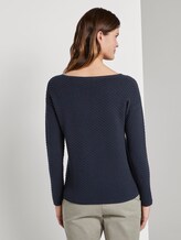 Strukturierter Pullover - Frauen - Sky Captain Blue Strukturierter Pullover - Frauen - Sky Captain Blue - 2 - TOM TAILOR