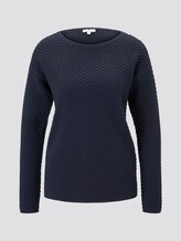 Strukturierter Pullover - Frauen - Sky Captain Blue Strukturierter Pullover - Frauen - Sky Captain Blue - 7 - TOM TAILOR