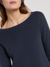 Strukturierter Pullover - Frauen - Sky Captain Blue Strukturierter Pullover - Frauen - Sky Captain Blue - 9 - TOM TAILOR