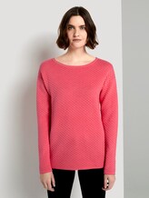 Structured jumper - Women - charming pink Structured jumper - Women - charming pink - 1 - TOM TAILOR