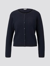 Kurzer Cardigan mit Struktur - Frauen - Sky Captain Blue Kurzer Cardigan mit Struktur - Frauen - Sky Captain Blue - 7 - TOM TAILOR
