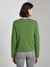 Kurzer Cardigan mit Struktur - Frauen - sundried turf green Kurzer Cardigan mit Struktur - Frauen - sundried turf green - 2 - TOM TAILOR