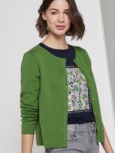 Kurzer Cardigan mit Struktur - Frauen - sundried turf green Kurzer Cardigan mit Struktur - Frauen - sundried turf green - 5 - TOM TAILOR
