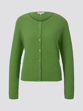 Kurzer Cardigan mit Struktur - Frauen - sundried turf green Kurzer Cardigan mit Struktur - Frauen - sundried turf green - 7 - TOM TAILOR