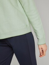 Zweifarbiger Strukturierter Pullover - Frauen - light pistachio green Zweifarbiger Strukturierter Pullover - Frauen - light pistachio green - 10 - TOM TAILOR