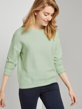 Zweifarbiger Strukturierter Pullover - Frauen - light pistachio green Zweifarbiger Strukturierter Pullover - Frauen - light pistachio green - 5 - TOM TAILOR