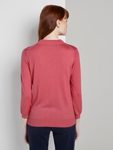 Pullover mit Polokragen - Frauen - charming pink Pullover mit Polokragen - Frauen - charming pink - 2 - TOM TAILOR