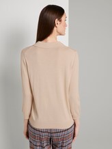Pullover mit Polokragen - Frauen - silky vanilla melange Pullover mit Polokragen - Frauen - silky vanilla melange - 2 - TOM TAILOR