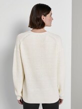 Pullover mit V-Ausschnitt - Frauen - Whisper White Pullover mit V-Ausschnitt - Frauen - Whisper White - 2 - TOM TAILOR