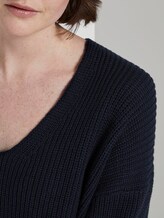 Pullover mit V-Ausschnitt - Frauen - Sky Captain Blue Pullover mit V-Ausschnitt - Frauen - Sky Captain Blue - 9 - TOM TAILOR