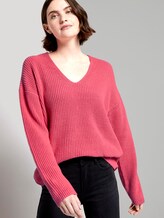 Jumper with a V-neckline - Women - charming pink Jumper with a V-neckline - Women - charming pink - 5 - TOM TAILOR