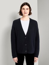 Kurzer Cardigan mit V-Ausschnitt - Frauen - Sky Captain Blue Kurzer Cardigan mit V-Ausschnitt - Frauen - Sky Captain Blue - 1 - TOM TAILOR