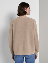 Kurzer Cardigan mit V-Ausschnitt - Frauen - Dusty Taupe Kurzer Cardigan mit V-Ausschnitt - Frauen - Dusty Taupe - 2 - TOM TAILOR