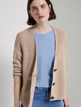 Kurzer Cardigan mit V-Ausschnitt - Frauen - Dusty Taupe Kurzer Cardigan mit V-Ausschnitt - Frauen - Dusty Taupe - 5 - TOM TAILOR