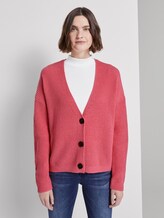 Kurzer Cardigan mit V-Ausschnitt - Frauen - charming pink Kurzer Cardigan mit V-Ausschnitt - Frauen - charming pink - 1 - TOM TAILOR