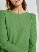 Strukturierter Pullover mit geschwungenem Saum - Frauen - sundried turf green Strukturierter Pullover mit geschwungenem Saum - Frauen - sundried turf green - 9 - TOM TAILOR