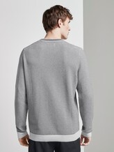Structured knitted jumper - Men - mini structured stripe Structured knitted jumper - Men - mini structured stripe - 2 - TOM TAILOR Denim