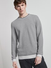Structured knitted jumper - Men - mini structured stripe Structured knitted jumper - Men - mini structured stripe - 5 - TOM TAILOR Denim
