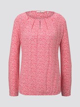 Gemusterte Bluse mit elastischem Bund - Frauen - pink offwhite floral minimal Gemusterte Bluse mit elastischem Bund - Frauen - pink offwhite floral minimal - 7 - TOM TAILOR