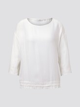 Blouse top with an adjustable waistband - Women - Whisper White Blouse top with an adjustable waistband - Women - Whisper White - 7 - TOM TAILOR