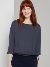 Blusenshirt mit verstellbarem Bund - Frauen - Sky Captain Blue Blusenshirt mit verstellbarem Bund - Frauen - Sky Captain Blue - 5 - TOM TAILOR