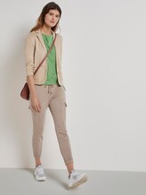 Blusenshirt mit verstellbarem Bund - Frauen - sundried turf green Blusenshirt mit verstellbarem Bund - Frauen - sundried turf green - 3 - TOM TAILOR