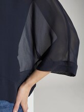 Kimono-Bluse im Materialmix - Frauen - Sky Captain Blue Kimono-Bluse im Materialmix - Frauen - Sky Captain Blue - 10 - TOM TAILOR