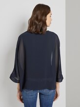 Kimono-Bluse im Materialmix - Frauen - Sky Captain Blue Kimono-Bluse im Materialmix - Frauen - Sky Captain Blue - 2 - TOM TAILOR