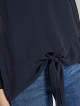 Kimono-Bluse im Materialmix - Frauen - Sky Captain Blue Kimono-Bluse im Materialmix - Frauen - Sky Captain Blue - 9 - TOM TAILOR