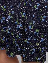 Gemustertes Kleid - Frauen - navy flower dot print Gemustertes Kleid - Frauen - navy flower dot print - 10 - My True Me