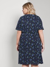 Gemustertes Kleid - Frauen - navy flower dot print Gemustertes Kleid - Frauen - navy flower dot print - 2 - My True Me