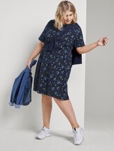 Gemustertes Kleid - Frauen - navy flower dot print Gemustertes Kleid - Frauen - navy flower dot print - 3 - My True Me