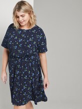 Gemustertes Kleid - Frauen - navy flower dot print Gemustertes Kleid - Frauen - navy flower dot print - 5 - My True Me