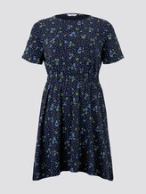 Gemustertes Kleid - Frauen - navy flower dot print Gemustertes Kleid - Frauen - navy flower dot print - 7 - My True Me