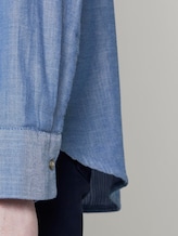 Double-sided cotton shirt-blouse - Women - Kentucky Blue Melange Double-sided cotton shirt-blouse - Women - Kentucky Blue Melange - 10 - TOM TAILOR