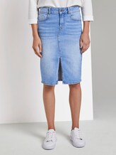 Midi Jeansrock mit Schlitz - Frauen - Blue Denim Midi Jeansrock mit Schlitz - Frauen - Blue Denim - 1 - TOM TAILOR
