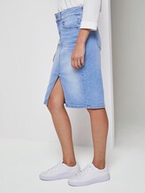 Midi Jeansrock mit Schlitz - Frauen - Blue Denim Midi Jeansrock mit Schlitz - Frauen - Blue Denim - 11 - TOM TAILOR