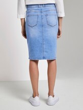 Midi Jeansrock mit Schlitz - Frauen - Blue Denim Midi Jeansrock mit Schlitz - Frauen - Blue Denim - 2 - TOM TAILOR