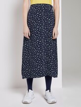 Gemusterter Midirock in Wickel-Optik - Frauen - navy green flower design Gemusterter Midirock in Wickel-Optik - Frauen - navy green flower design - 1 - TOM TAILOR